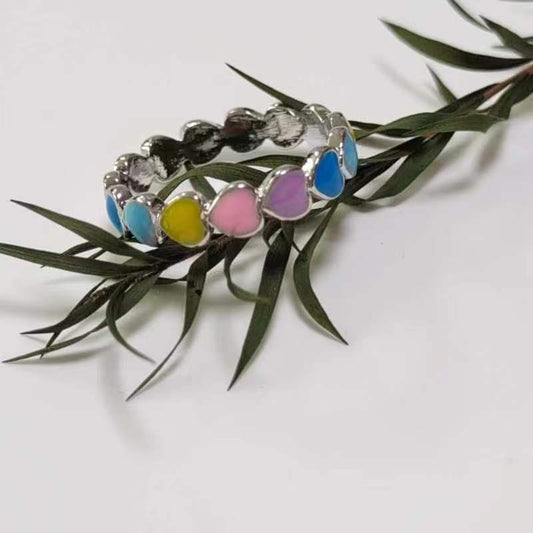 Heart Ring Zinc Alloy Love Heart Design Jewelry For Women
