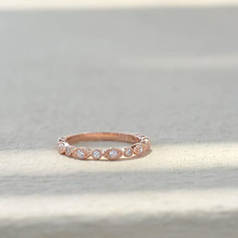 Women's Geometric Ring with Horse Eye Pattern Electroplated S925 Silver Ornament Rose Gold Ring Gold Ring Platinum Ring for Her Simple Retro Ring