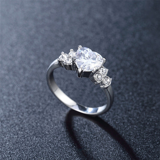 Elegant Womens Ring Diamond Zircon Titanium Steel Fashion Jewelry For Anniversary Gift Elegant Style For Women