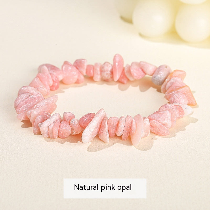 Handmade Natural Crystal Gravel Bracelet Agate Aventurine Irregular Chips Bracelet Women Unique Jewelry Gifts