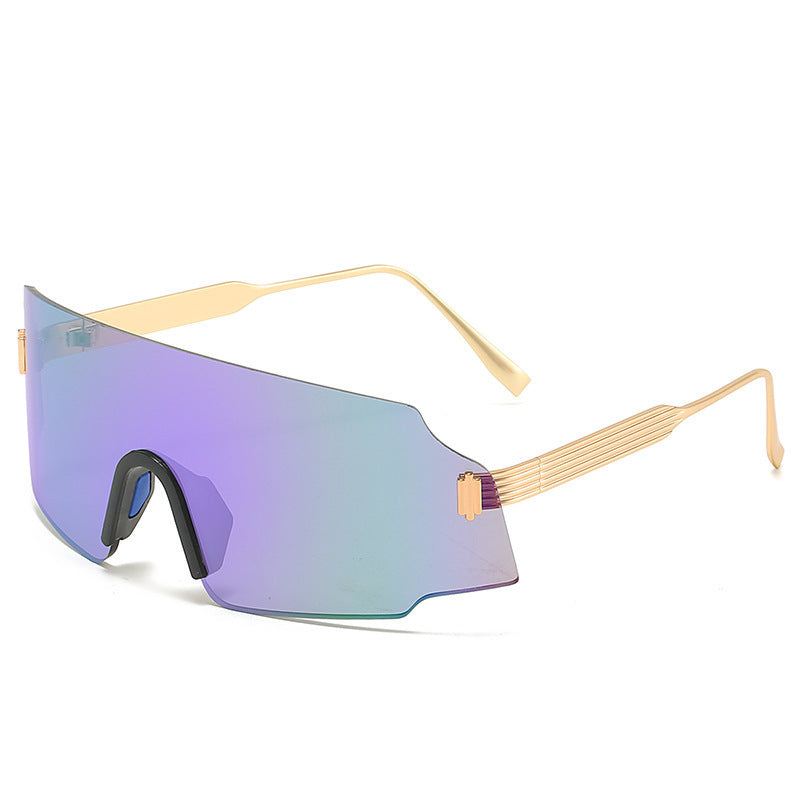 Outdoor Sports Sunglasses For Cycling Plastic Metal Frame PC Lenses Light Colored Glasses Ideal For Outdoor Gold