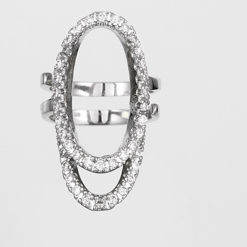 Womens Gold Plated Zircon Butterfly Fingertip Ring Vintage Copper Alloy Festive Party Jewelry Exquisite Elegant