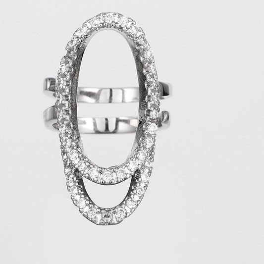 Womens Gold Plated Zircon Butterfly Fingertip Ring Vintage Copper Alloy Festive Party Jewelry Exquisite Elegant