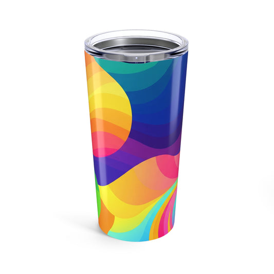 20oz Stainless Steel Printed Tumbler Double Wall Vacuum Insulated Travel Mug Leak Proof Hot Cold Beverage Cup
