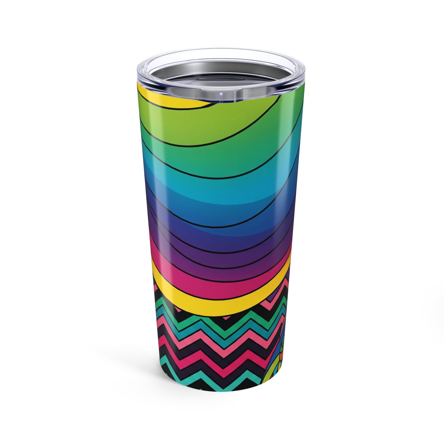 20oz Stainless Steel Tumbler With Double Wall Vacuum Insulation Spill Resistant Printed Pattern For Hot Cold