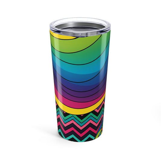 20oz Stainless Steel Tumbler With Double Wall Vacuum Insulation Spill Resistant Printed Pattern For Hot Cold
