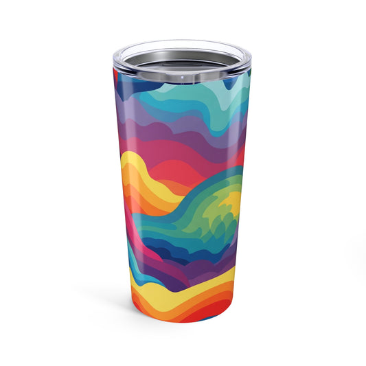20oz Stainless Steel Tumbler With Vibrant Printed Art Double Wall Vacuum Insulated Travel Mug Leak Proof Thermal