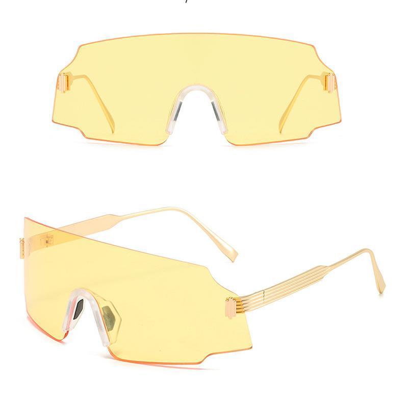 Outdoor Sports Sunglasses For Cycling Plastic Metal Frame PC Lenses Light Colored Glasses Ideal For Outdoor Gold