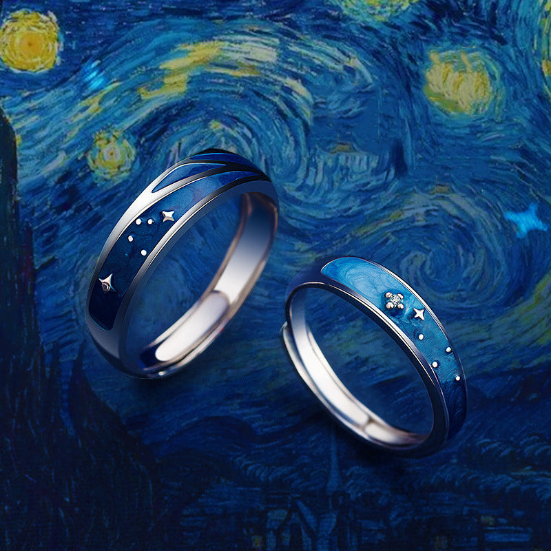 Adjustable Copper Couple Rings for Long Distance Lovers