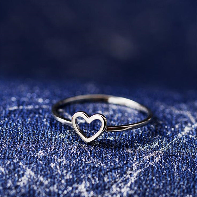 Copper Heart Couple Ring Set Matching Heart Shape Promise Rings For Him And Her Simple Bands In Gold Or Silver