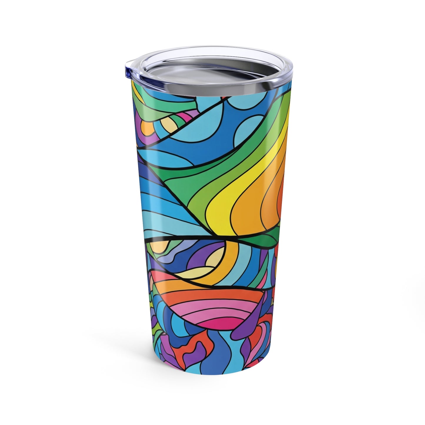 20oz Stainless Steel Travel Mug With Double Wall Vacuum Insulated Spill Resistant Thermal Printed Coffee Cup For
