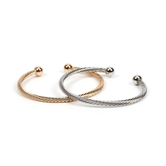 Embossed Brass Opening Bracelet Women Adjustable Gold Plated Flower Inlay Travel Bangle Elegant Gift Idea Chic