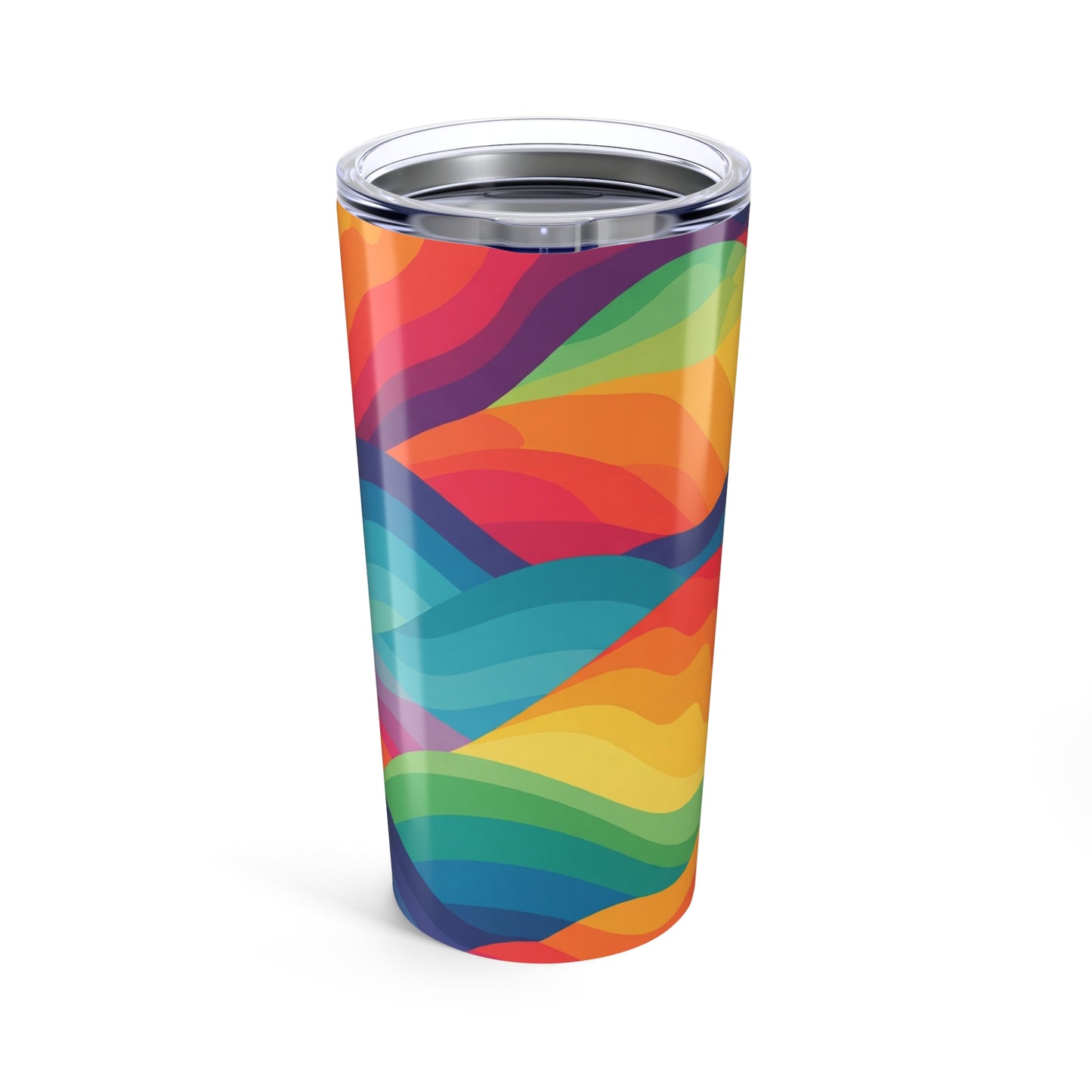 20 Ounce Steel Coffee Mug Double Wall Insulated Spill Resistant BPA Free With Vivid Graphic Art For Hot Cold Drinks