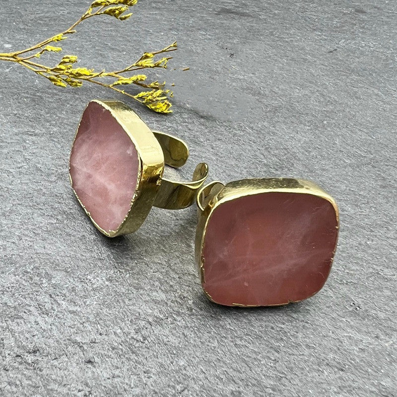 Square Fashion Ring Opening Adjustable