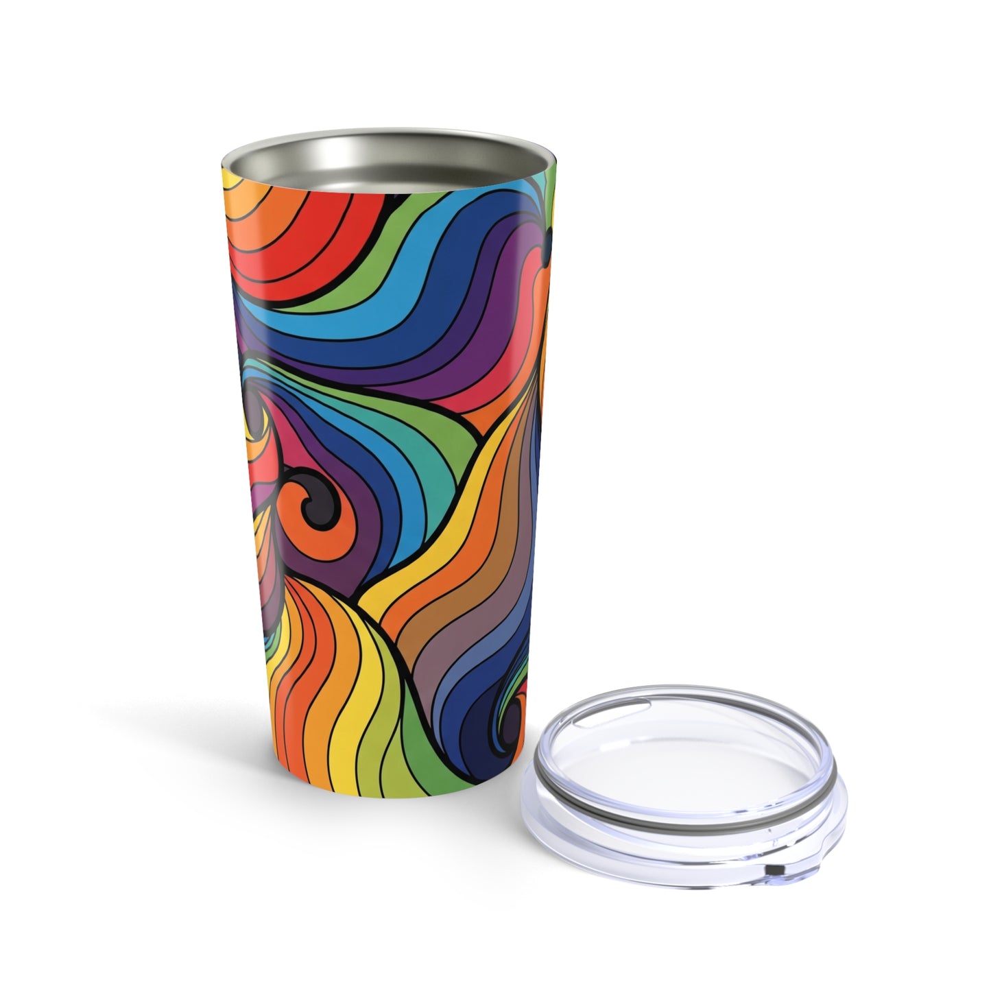 20oz Stainless Steel Tumbler Double Wall Vacuum Insulation Leak Proof Keeps Drinks Hot Or Cold Printed Design