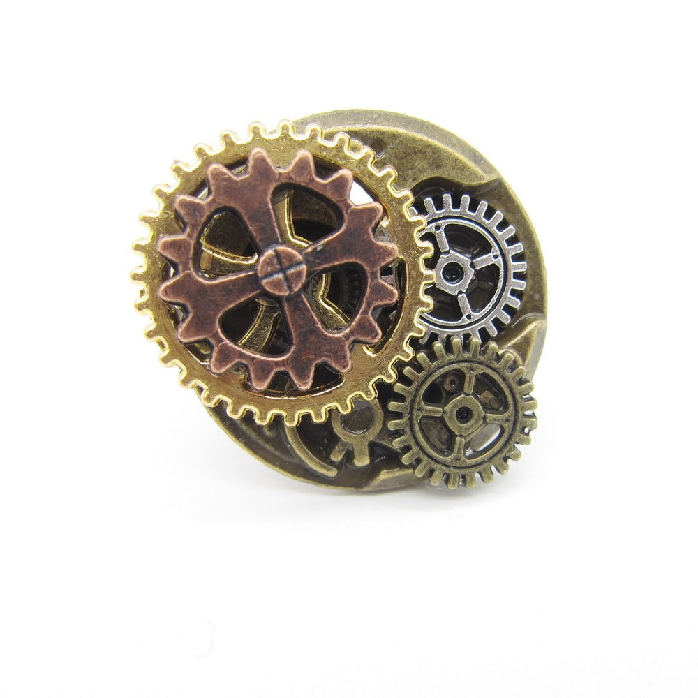 Womens Vintage Geometric Alloy Ring Steampunk Jewelry