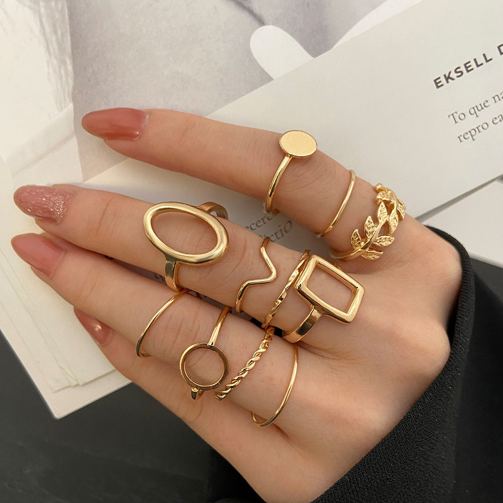 Women Adjustable Butterfly Rings Set Design Knuckle Trendy Alloy Heart Rings Fashionable Insect Animal Jewelry