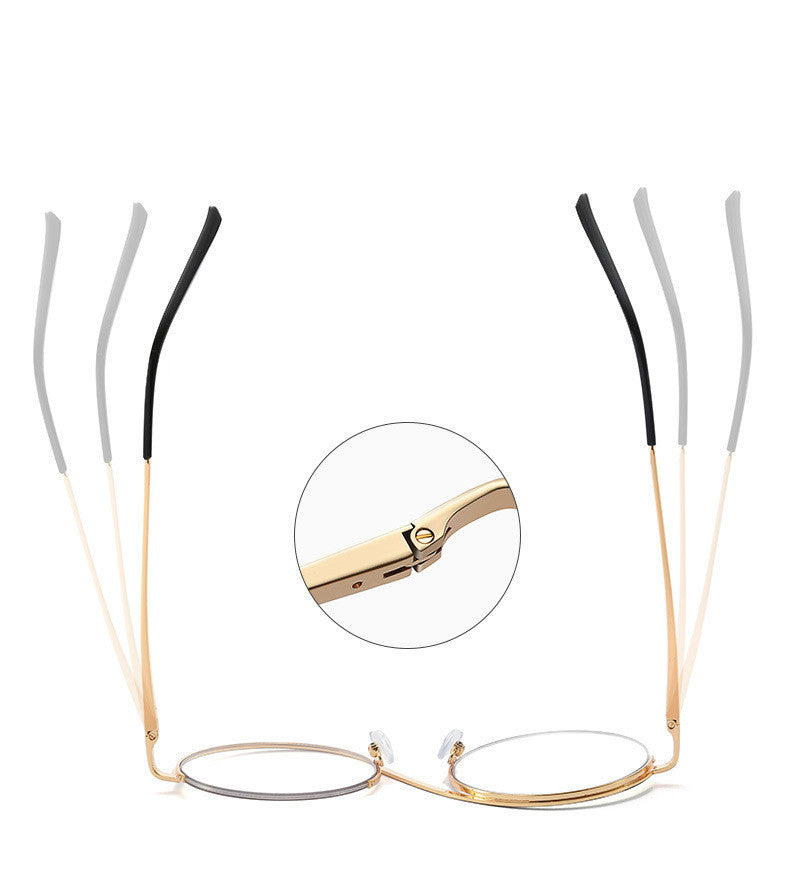 Full Frame Square Glasses Metal Eyewear Anti Blue Light Trend Eyeglasses For Women And Men White Everyday Wear