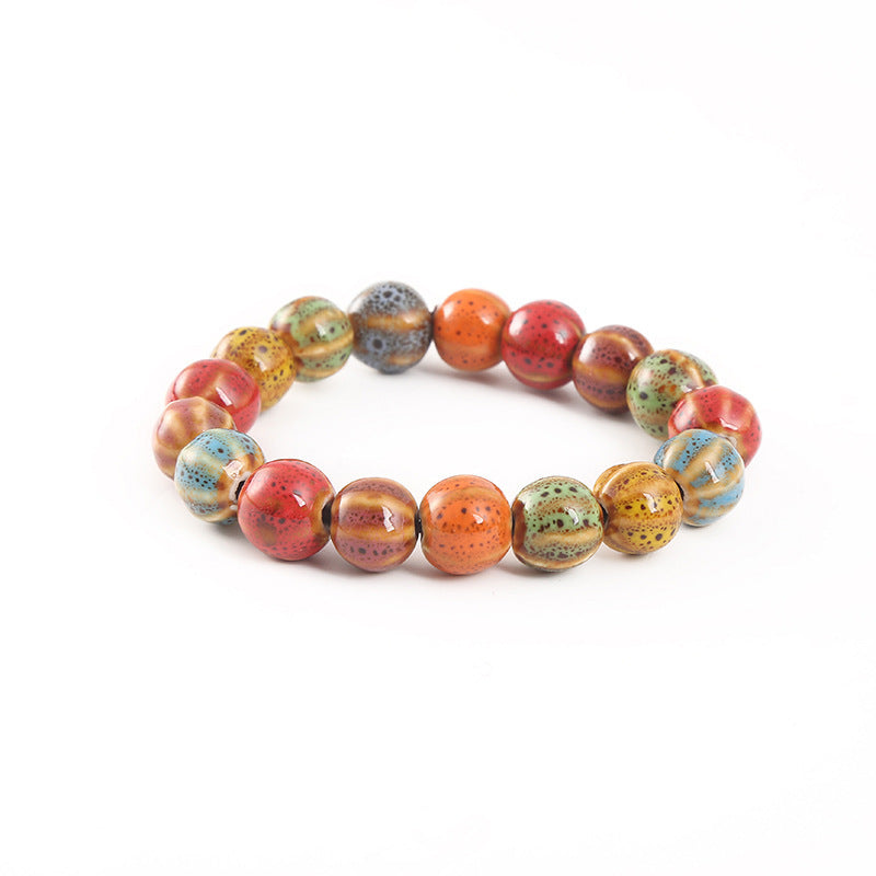 Unisex Glass Bracelet Water Drop Bead Plum Blossom Design