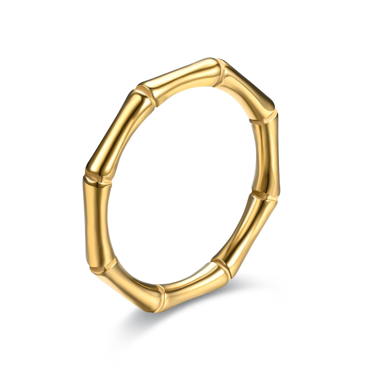Womens Personalized Knuckle Ring Adjustable Stainless Steel Bamboo Joint Ring Letters Numbers Text Fashionable