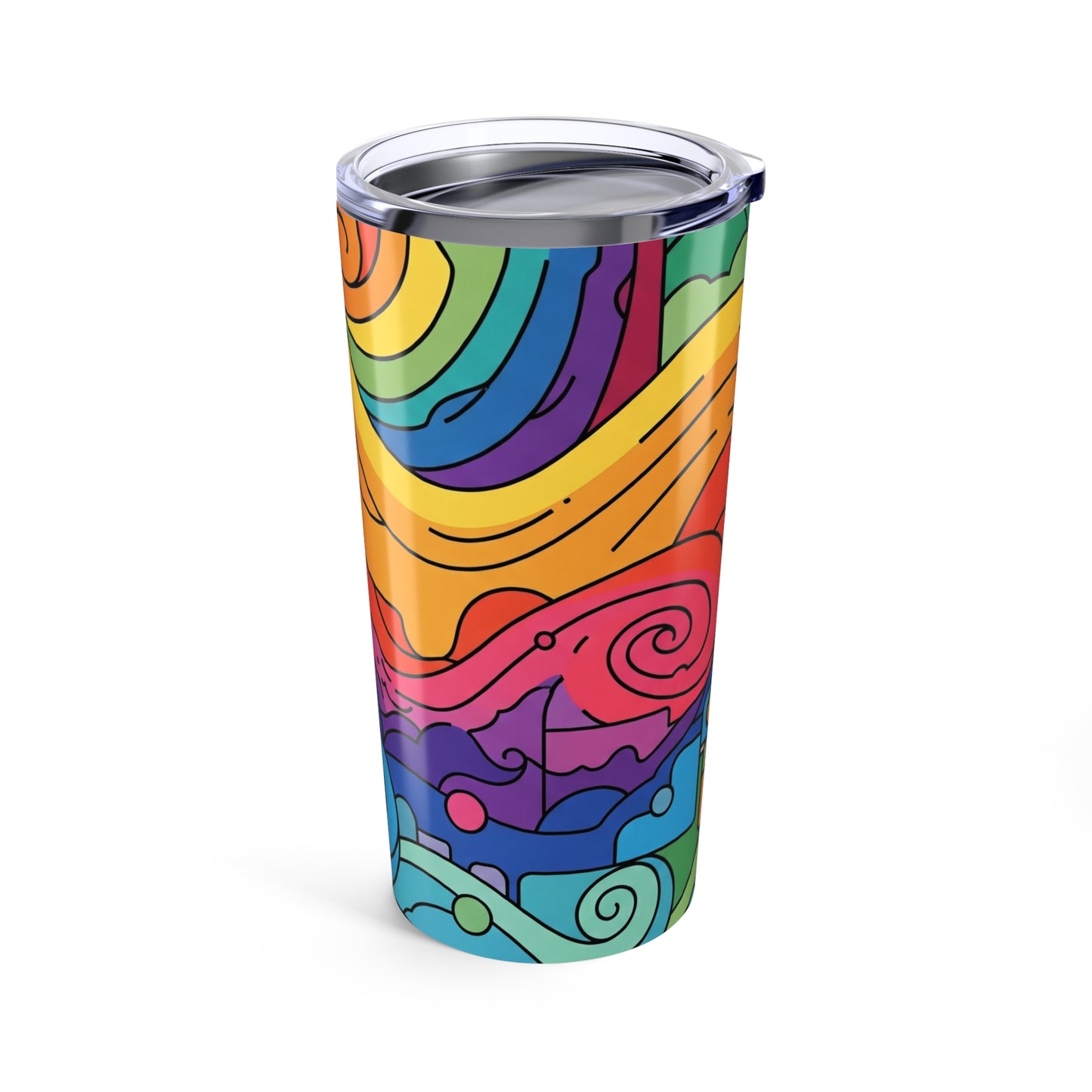 20oz Stainless Steel Tumbler With Double Wall Vacuum Insulation Leak Proof Printed Travel Cup For Hot And Cold