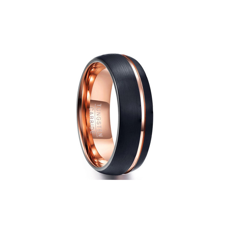 Titanium Steel Two Tone Ring Vacuum Plated Band Simple Fashion Jewelry for Women and Men Wedding Engagement New Design