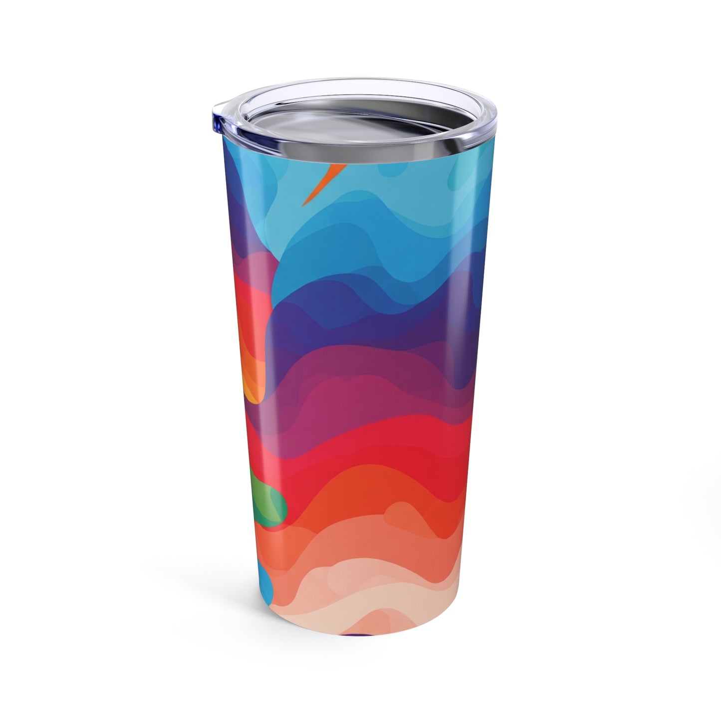 20oz Stainless Steel Travel Mug With Double Wall Vacuum Insulation Leak Proof Lid And Printed Design For Everyday