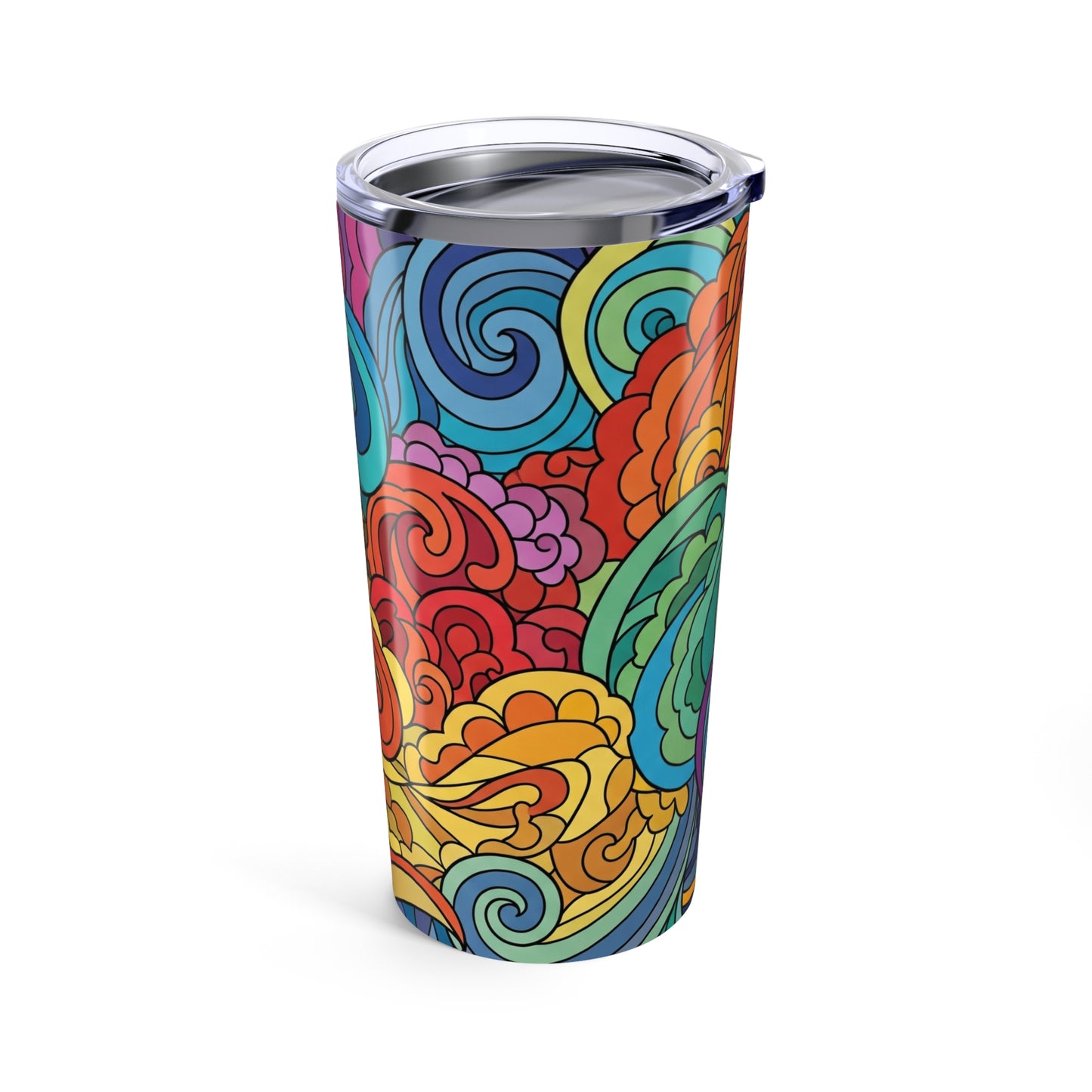 20oz Stainless Steel Printed Tumbler With Double Wall Vacuum Insulation Leakproof Travel Mug For Hot Or Cold