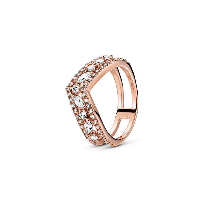 Silver Snake Bone Chain Ring Korean Geometric Design Electroplated Finish Travel Souvenir Jewelry For Everyday Wear Now