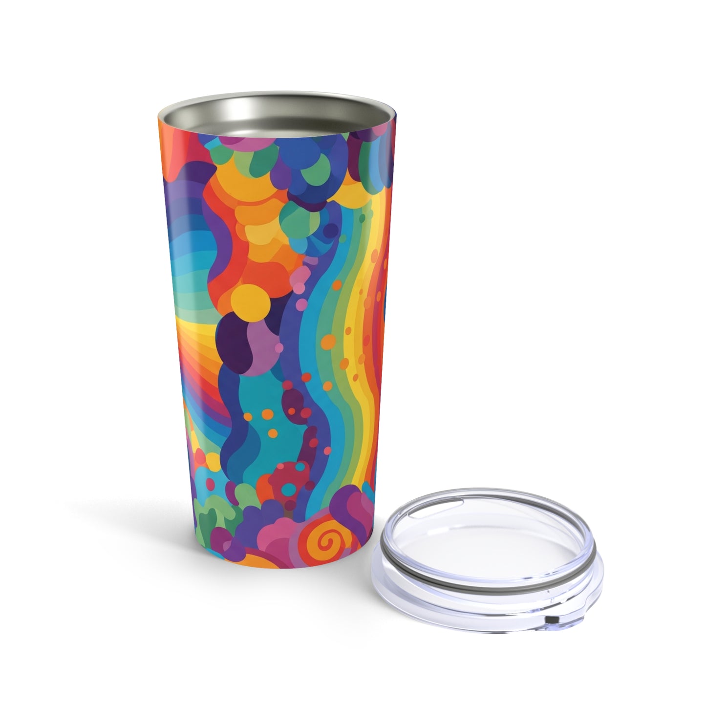 20oz Stainless Steel Printed Tumbler With Double Wall Vacuum Insulation Leak Proof BPA Free Durable Thermal Travel
