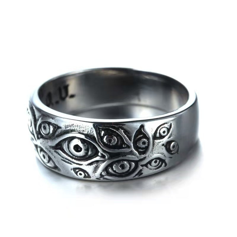 Unisex Devil Eye Ring Stainless Steel Electroplated Alloy Jewelry Fashion Ring Statement Ring For Any Occasion