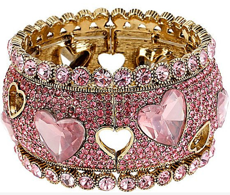 Pink Diamond Heart Ring Alloy Electroplated Fashion Jewelry For Women Elegant Everyday Accessory Delicate Gift