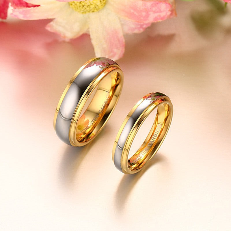 Titanium Steel Wedding Band Ring Electroplated Durable Design for Women and Men Stylish Jewelry Band Collection