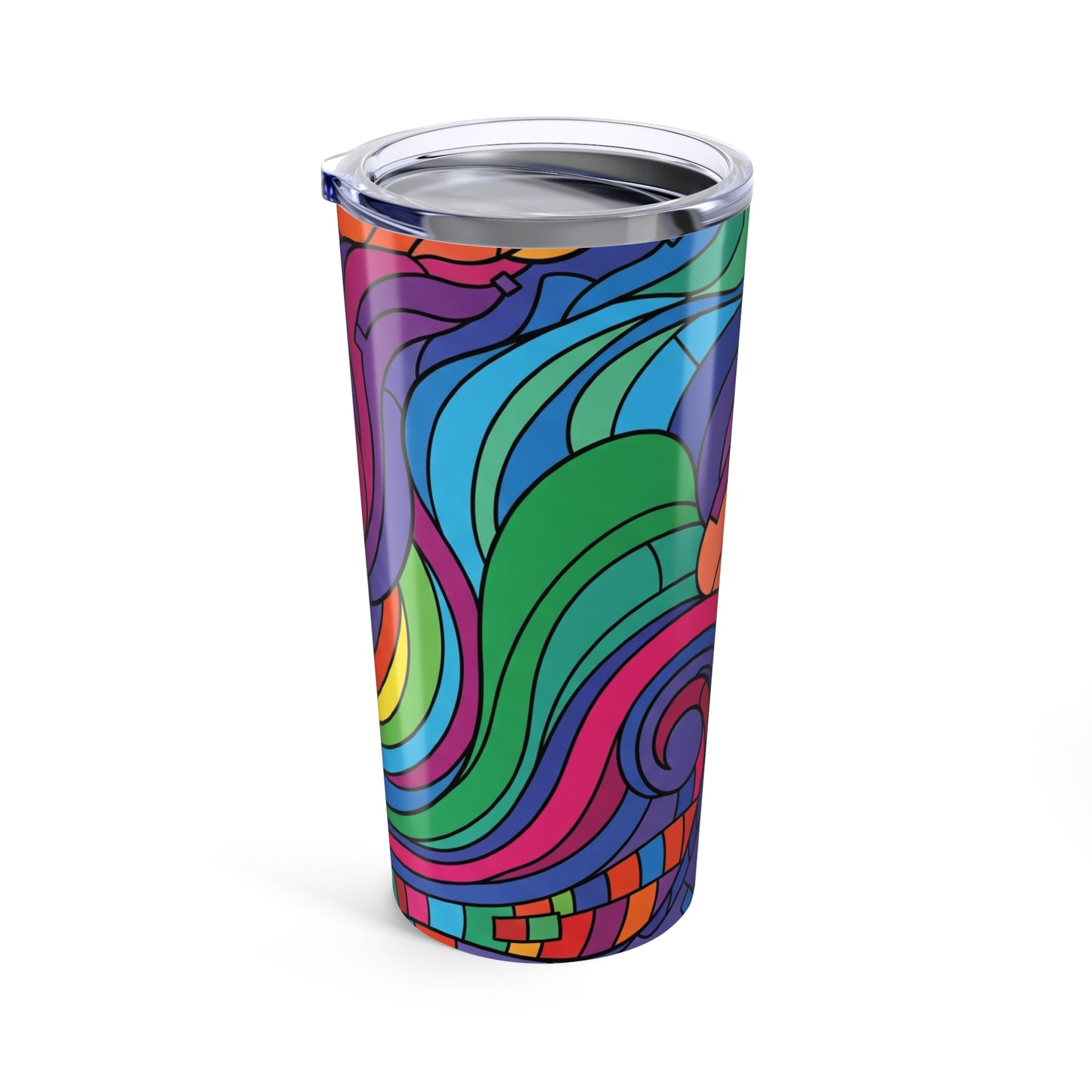 20oz Stainless Steel Travel Mug With Printed Double Wall Vacuum Insulation Leak Proof Lid Durable Thermal Coffee