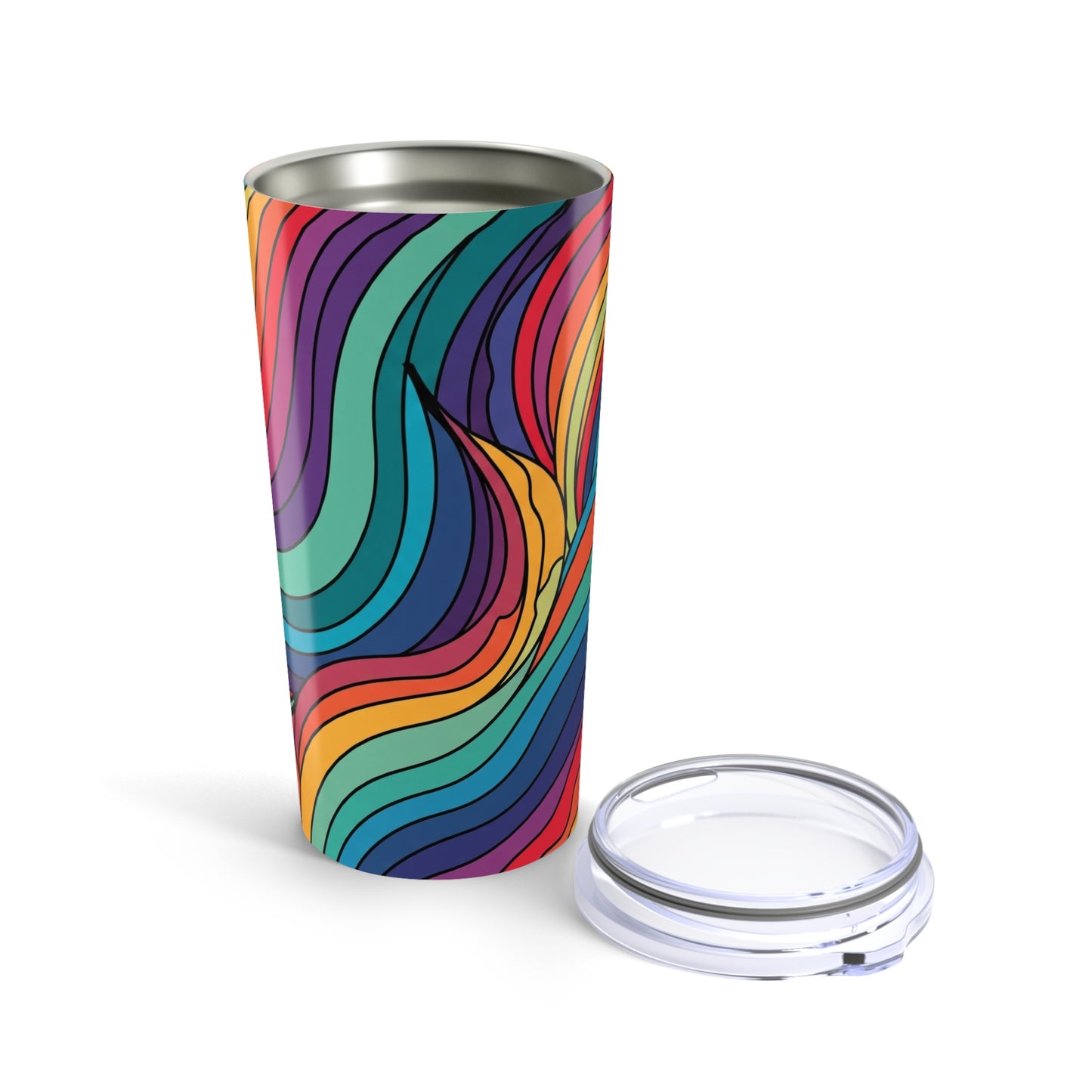 20oz Printed Stainless Steel Tumbler With Double Wall Vacuum Insulation Leak Proof Travel Mug For Beverages