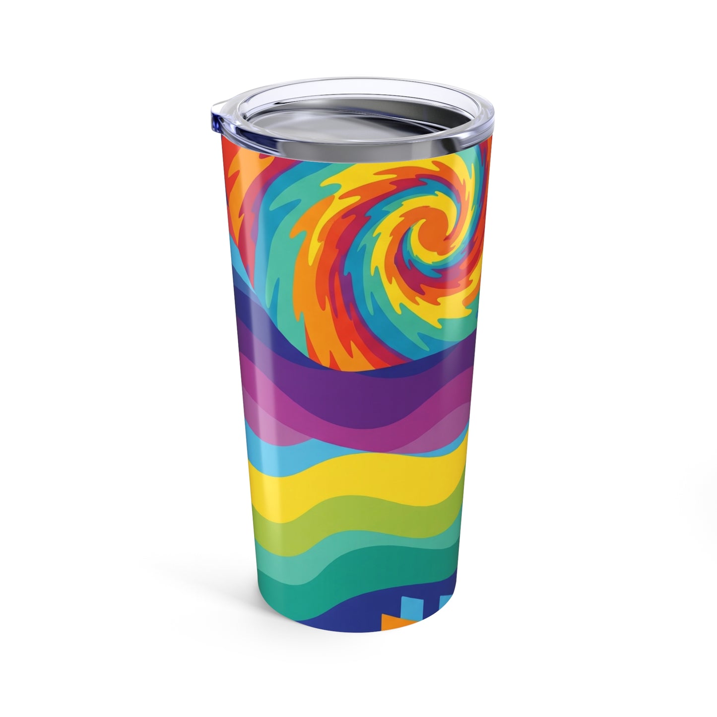 20oz Stainless Steel Travel Tumbler With Wall Vacuum Insulation Spill Resistant Printed Design For Hot And Cold