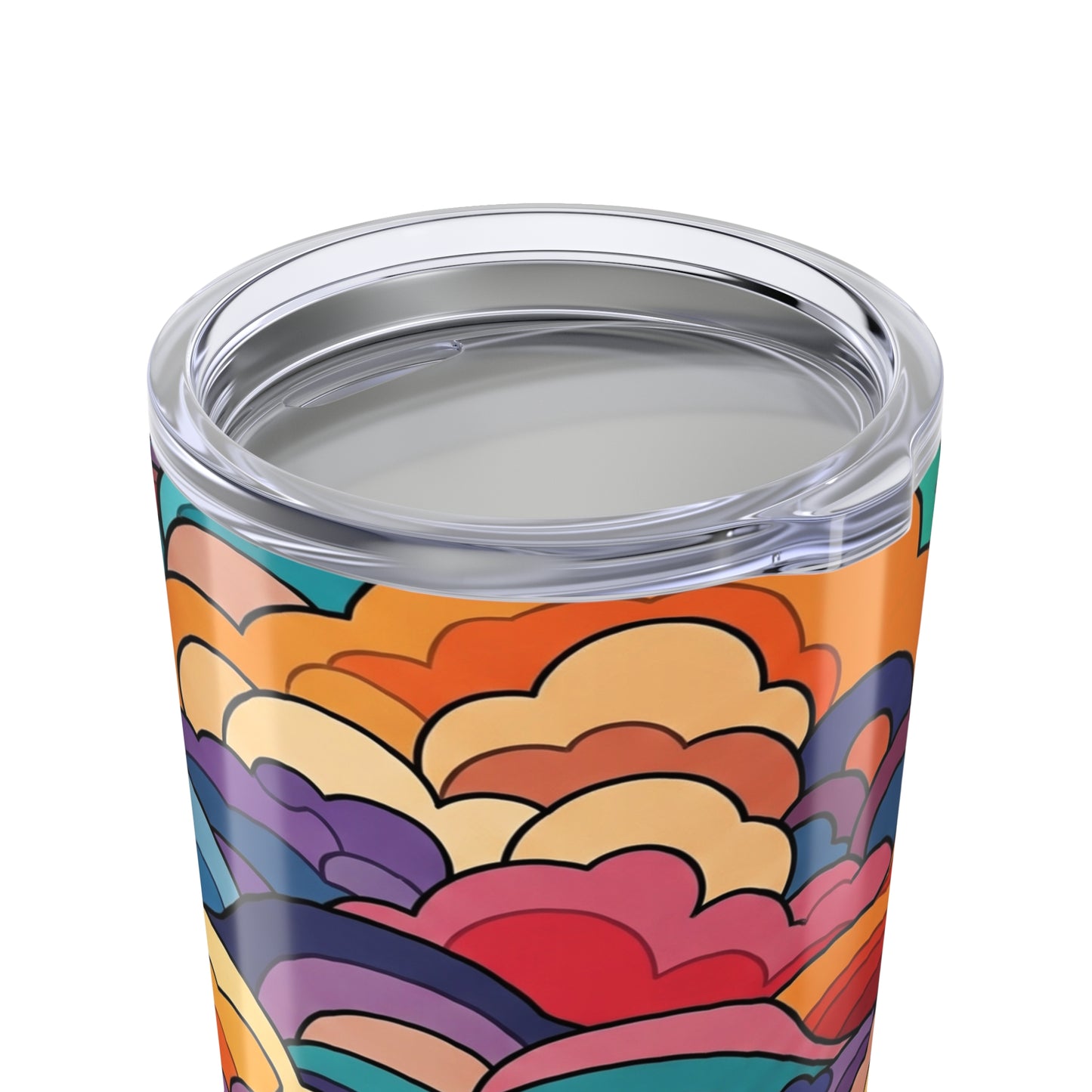 20oz Stainless Steel Travel Mug With Double Wall Vacuum Insulation Printed Artwork Spill Proof Hot Cold Drink