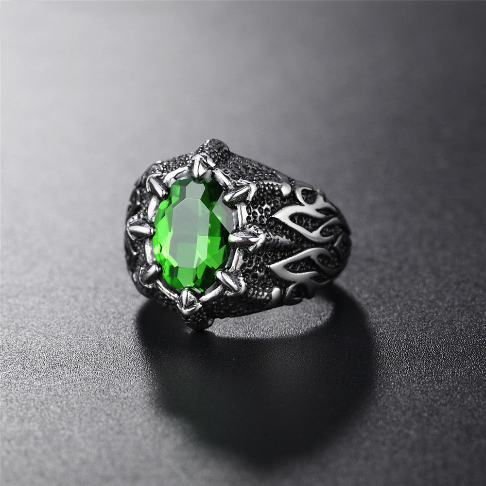 Men's Titanium Steel Ring Fashion Retro Wide Band Ring for Anniversary Gift or Statement Jewelry and Engagement Band Ring