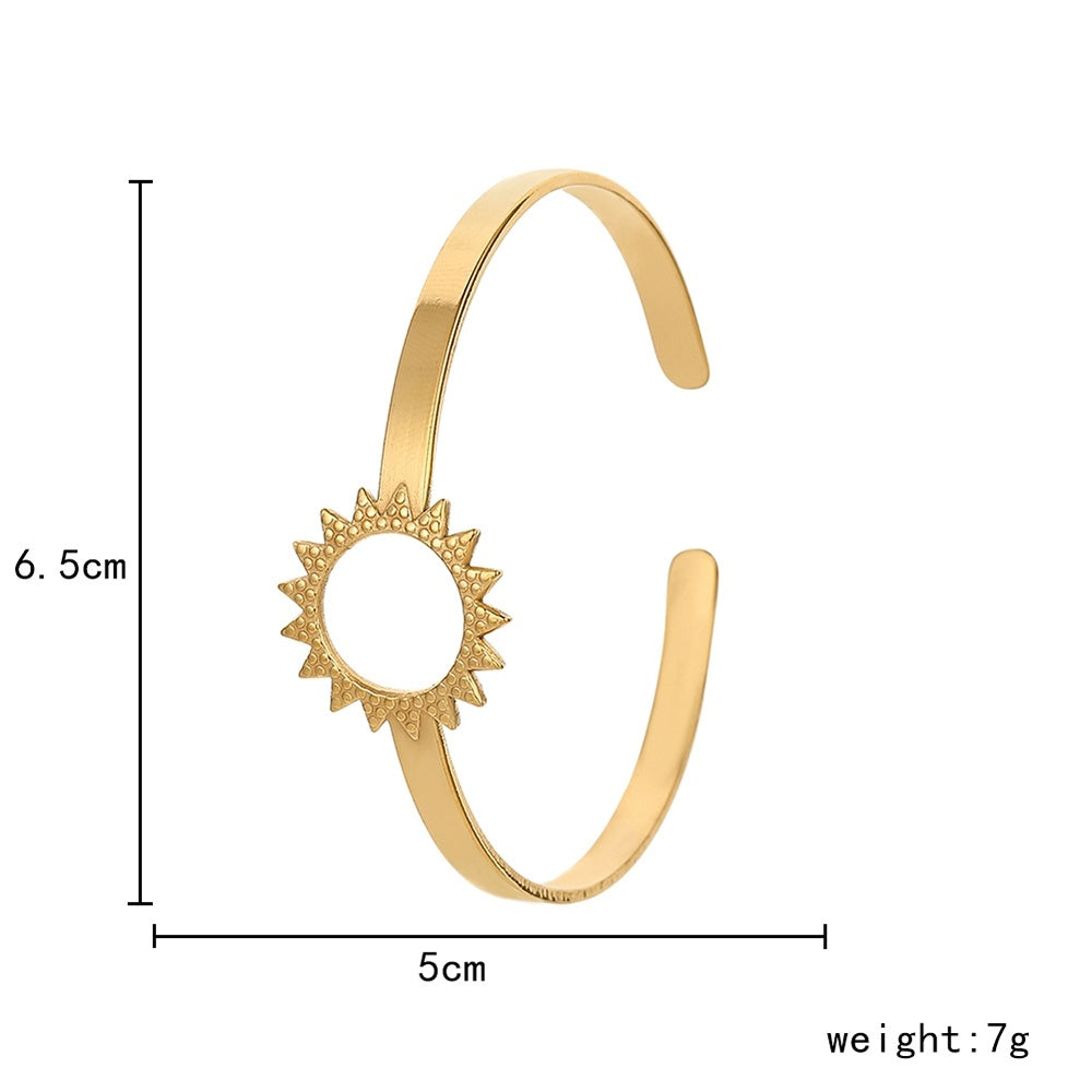 Sunflower Stainless Steel Bracelet Electroplated Jewelry