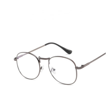 Unisex Vintage Round Sunglasses Metal Frame Flat Lenses Retro Eyewear Eye Protection Fashion Ultra Lightweight