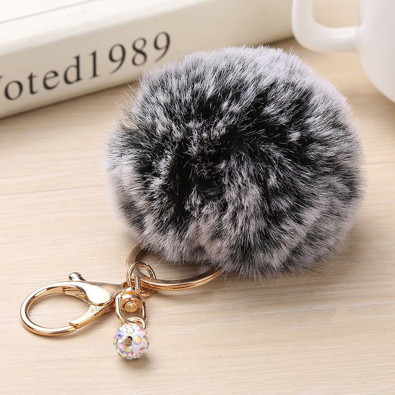 Plush Keychain Pendant Spherical Keyring Accessory 8cm Home Fashion Car Key Chain Festival Gift For Unisex Two Tone