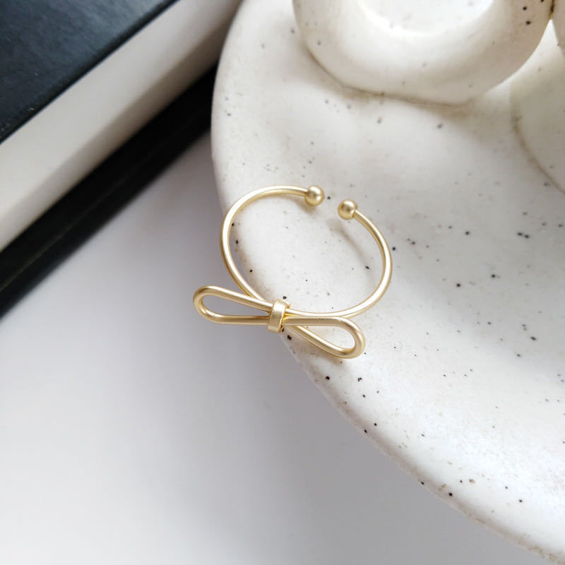 Womens Alloy Index Finger Ring Adjustable Size Simple Matte Fashion Jewelry Ring For Everyday Wear Lightweight