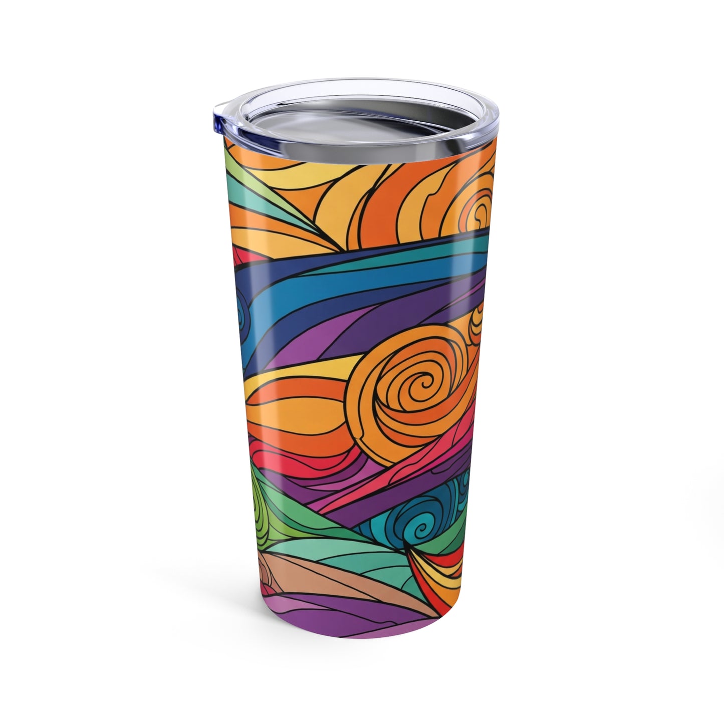 20 Oz Stainless Steel Tumbler With Double Wall Vacuum Insulation Spill Resistant Durable Printed For Travel And