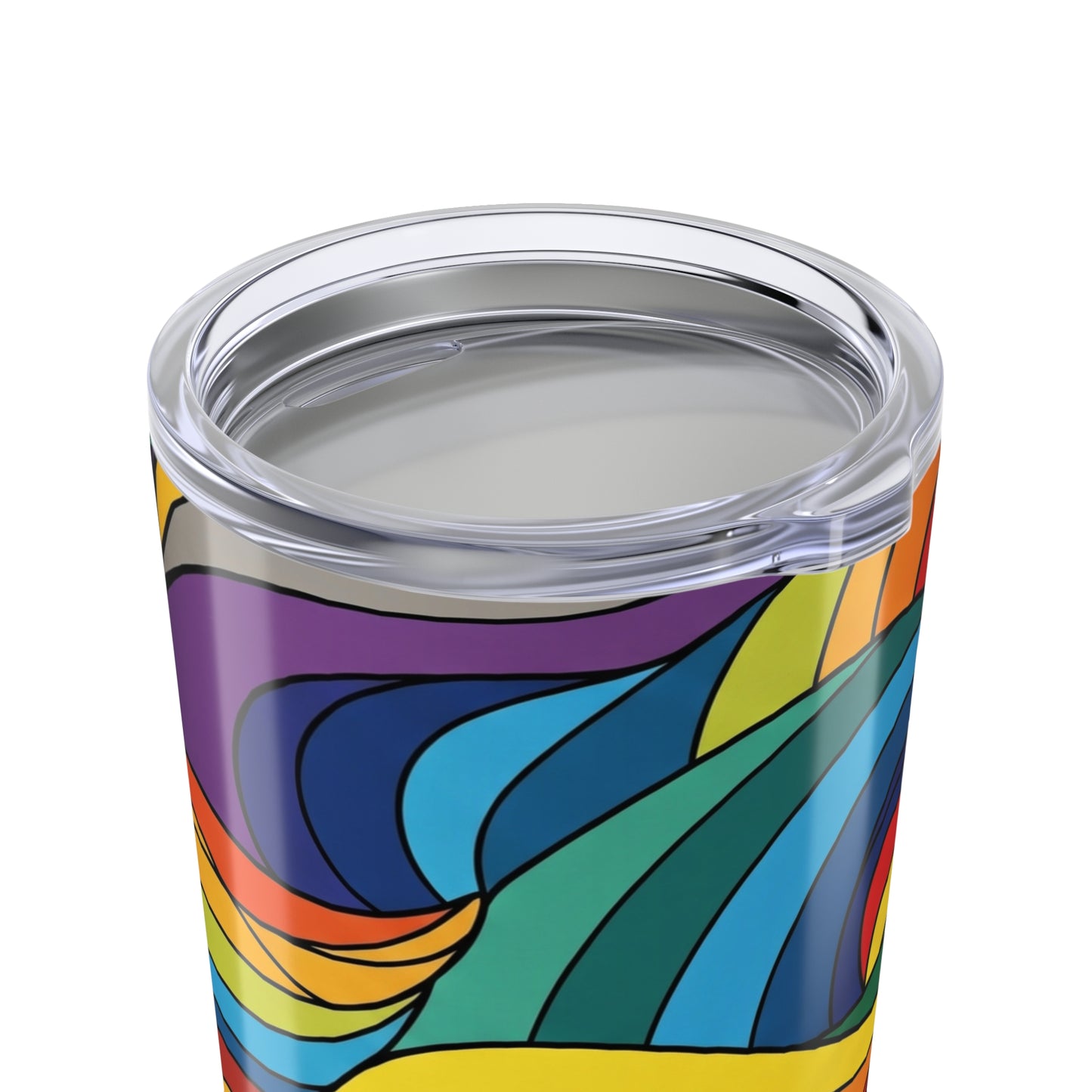 20oz Stainless Steel Tumbler With Printed Abstract Design Double Wall Vacuum Insulated Spill Resistant Coffee Mug