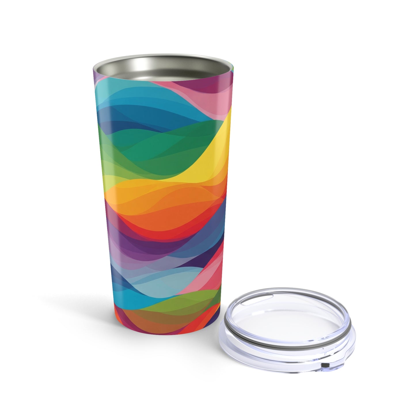 20oz Stainless Steel Tumbler With Vacuum Insulation Double Wall Leak Proof Printed Travel Mug Keeps Drinks Hot Or