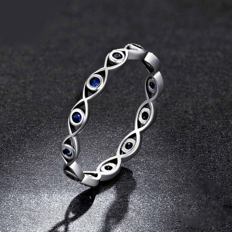 Womens 925 Sterling Silver Ring With Spades Heart Design Diamond Cut Gemstone Inlay Fashion Jewelry For Silver