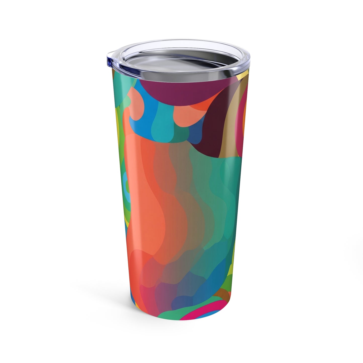 20 Ounce Stainless Steel Tumbler With Double Wall Insulation Printed Spill Resistant Design For Hot And Cold