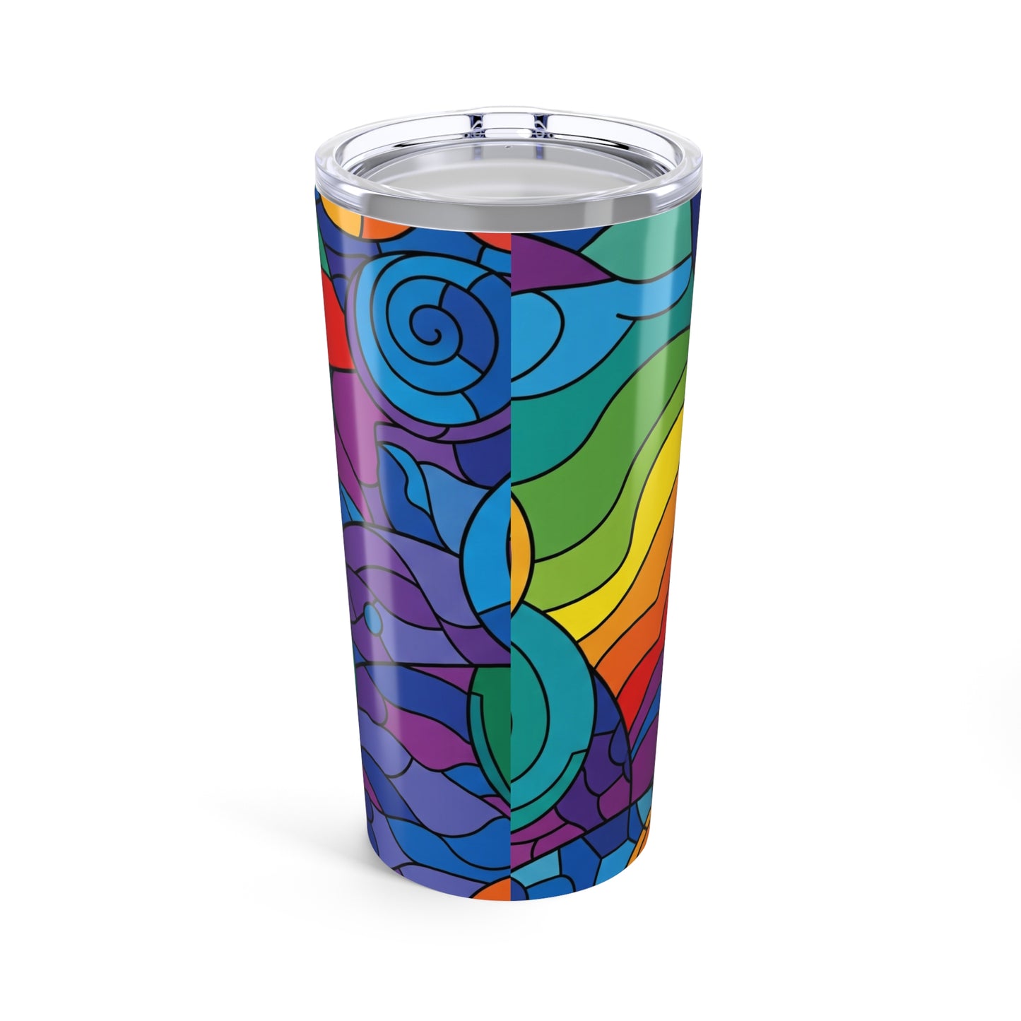 20oz Stainless Steel Tumbler Printed Design Artwork Double Wall Vacuum Insulated Travel Mug Spill Resistant Hot