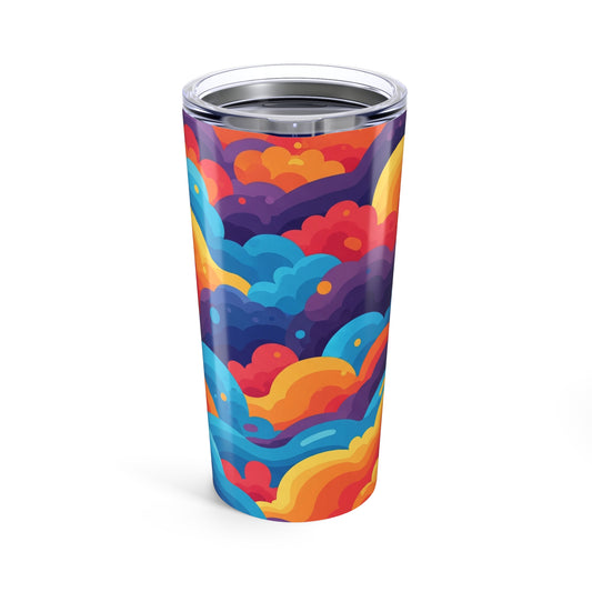 20oz Stainless Steel Tumbler With Double Wall Vacuum Insulation Spill Resistant Printed Art For Hot And Cold