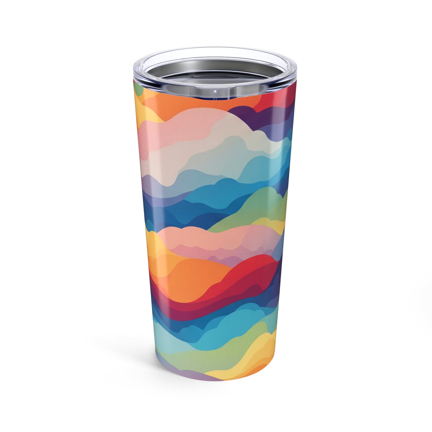 20oz Stainless Steel Tumbler With Printed Design Double Wall Vacuum Insulation Spill Resistant Hot Cold Travel Mug